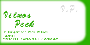 vilmos peck business card